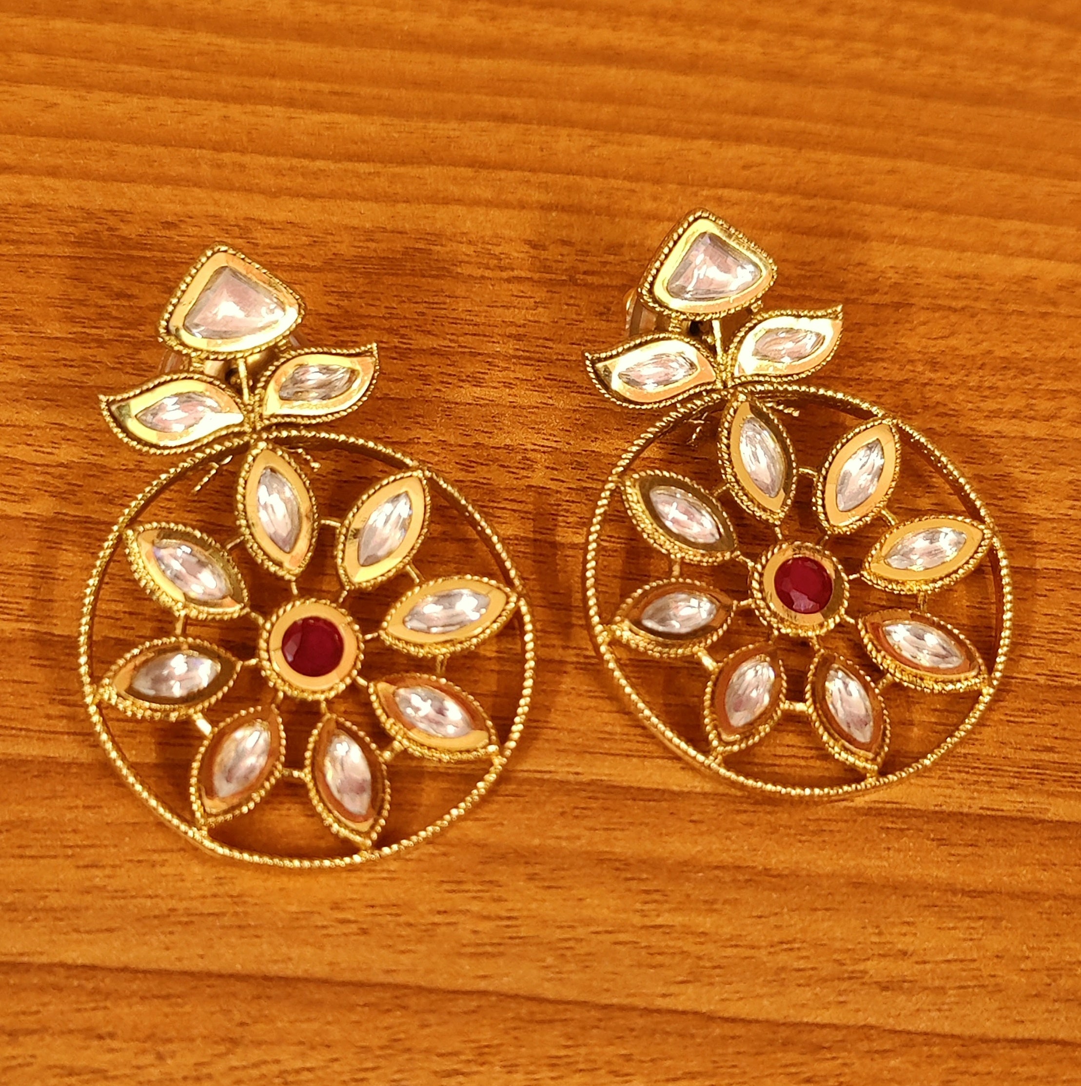 Blossoming 22KT Gold Flower Earrings – RANKA JEWELLERS