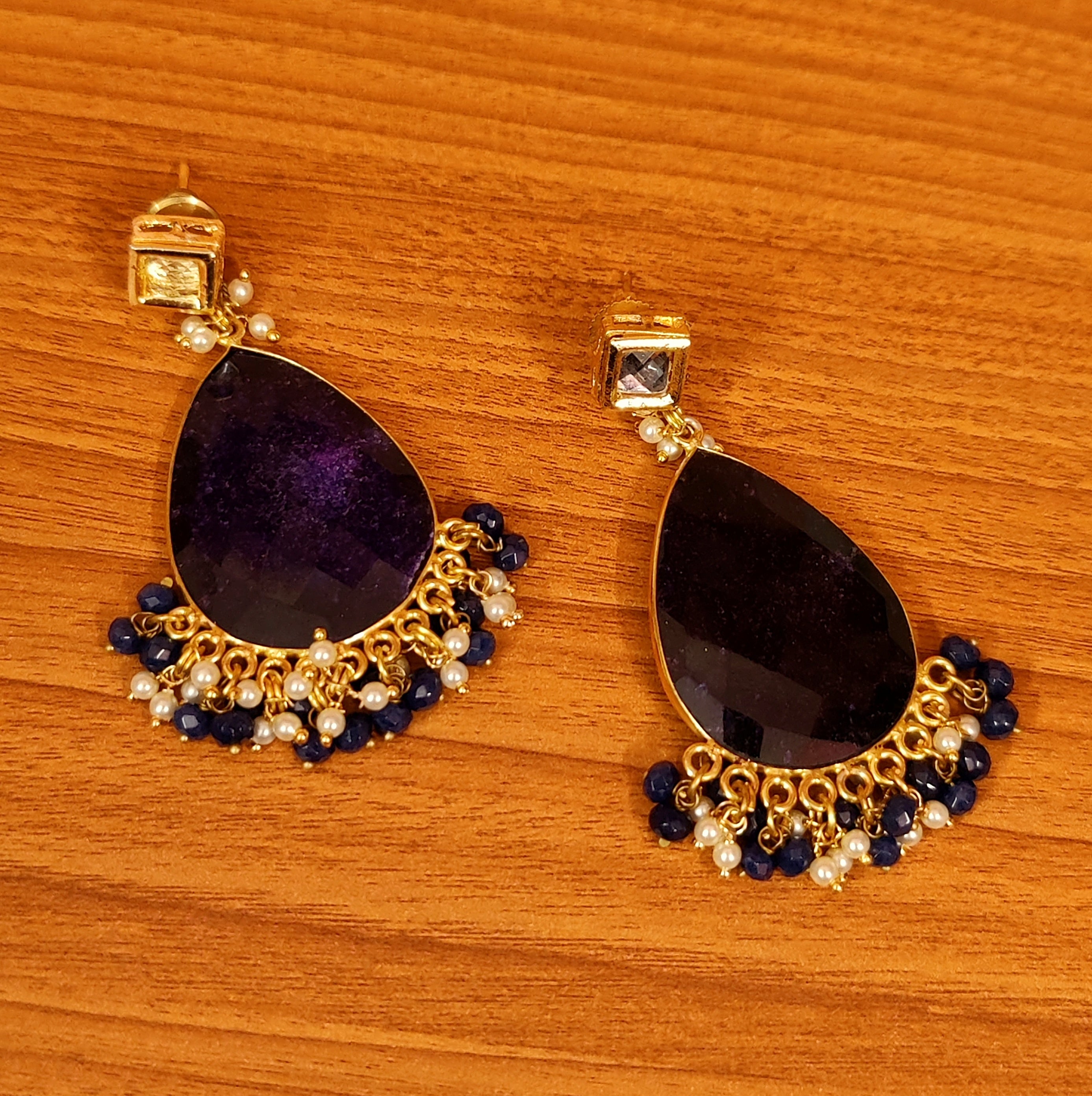 Buy Blue Earrings for Women by Karatcart Online | Ajio.com