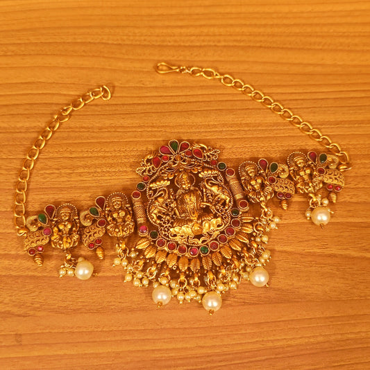 ANTIQUE GOLD TEMPLE LOOK POLKI BAJUBAND