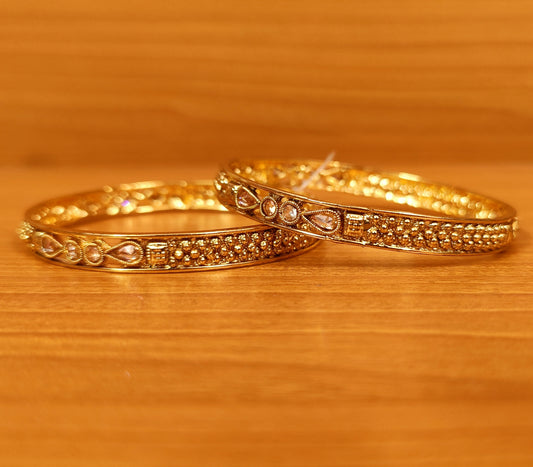 ANTIQUE GOLD PLATED GOLD LOOK BANGLES