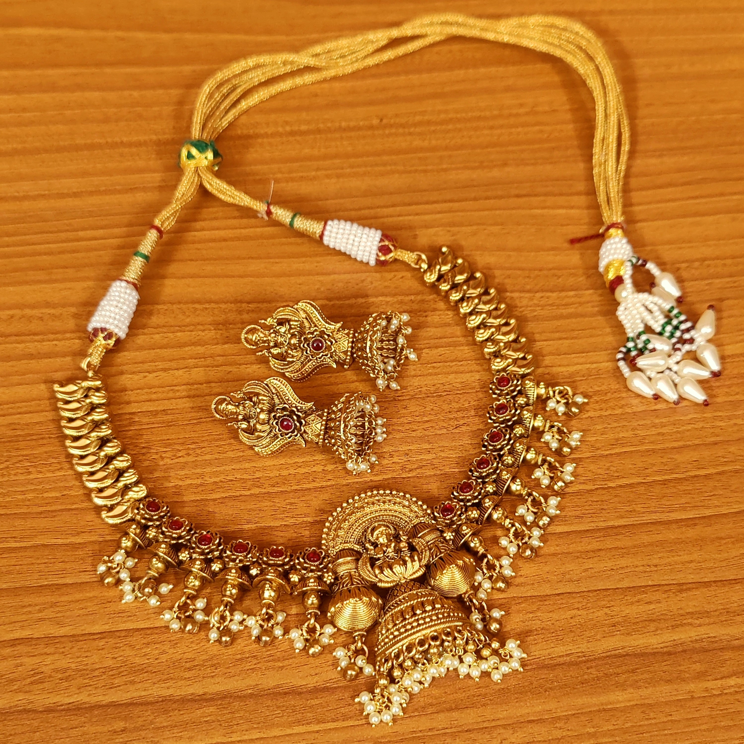 Pearl Layer Necklace Earrings Set - NV100797 – Kaya Online