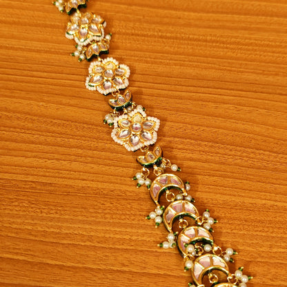 KUNDAN MEENAKARI & PEARL BRIDAL SHEESHPATTI