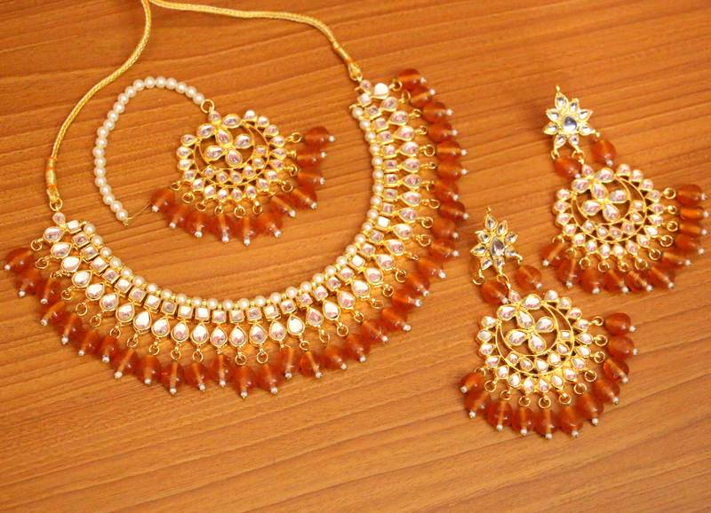 BLUE CRYSTAL NECKLACE-SETS