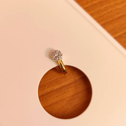 CLUSTER SETTING CZ PRESSABLE NOSE RING