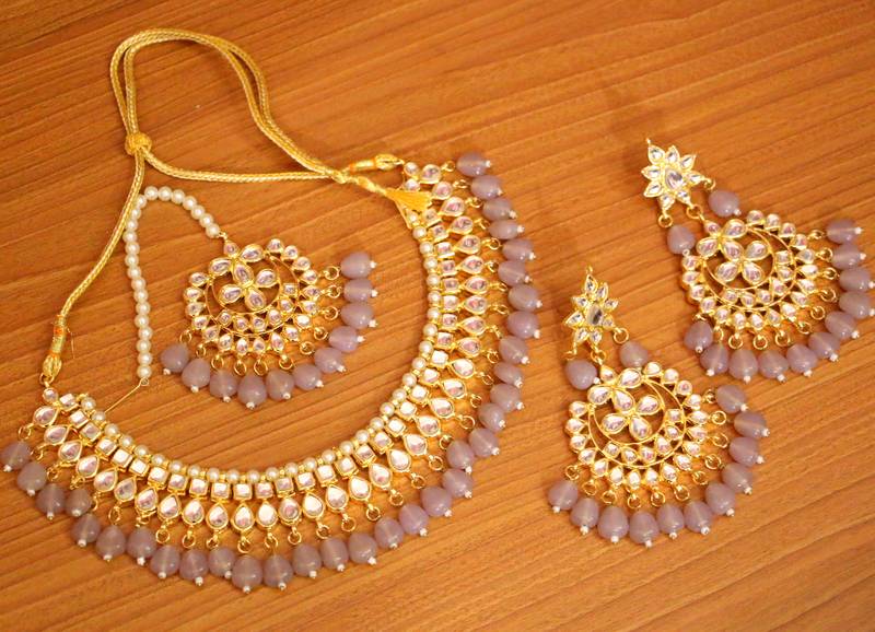 BLUE CRYSTAL NECKLACE-SETS