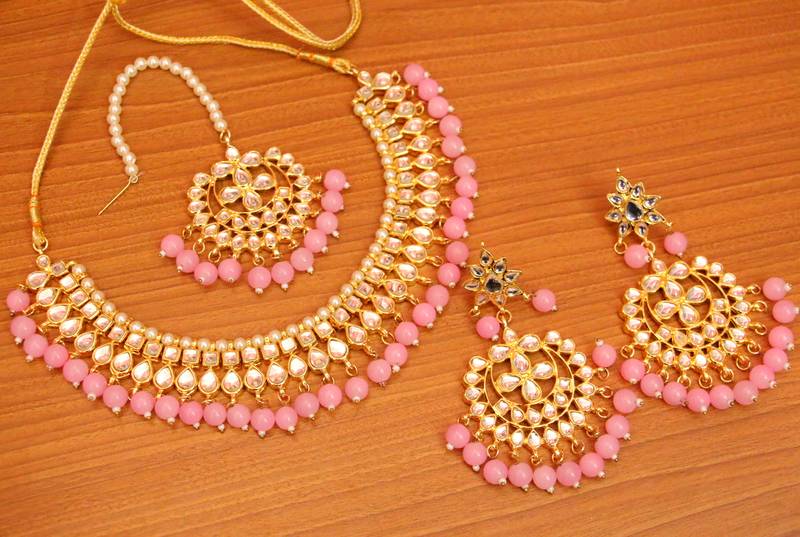 BLUE CRYSTAL NECKLACE-SETS