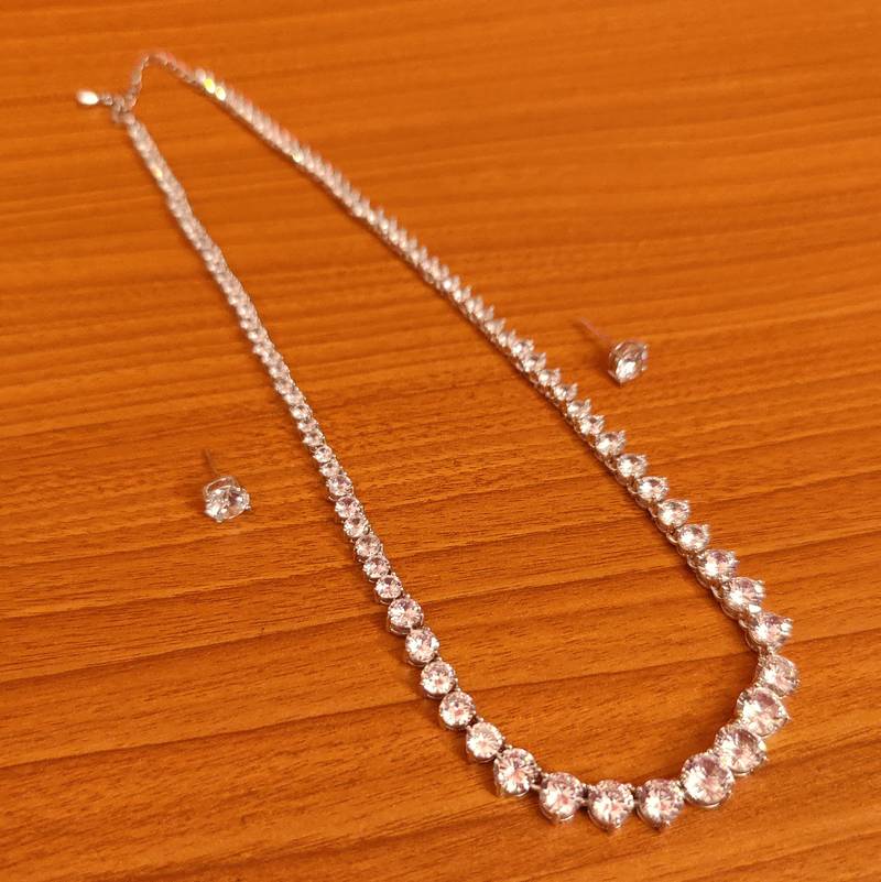 Fashion Jewelry Collection Sterling Silver Graduated 3-5mm Round CZ Tennis  Necklace and Tennis Bracelet Set CNY-CZN-1056-SET - D&D Jewelry in Walnut  Creek CA
