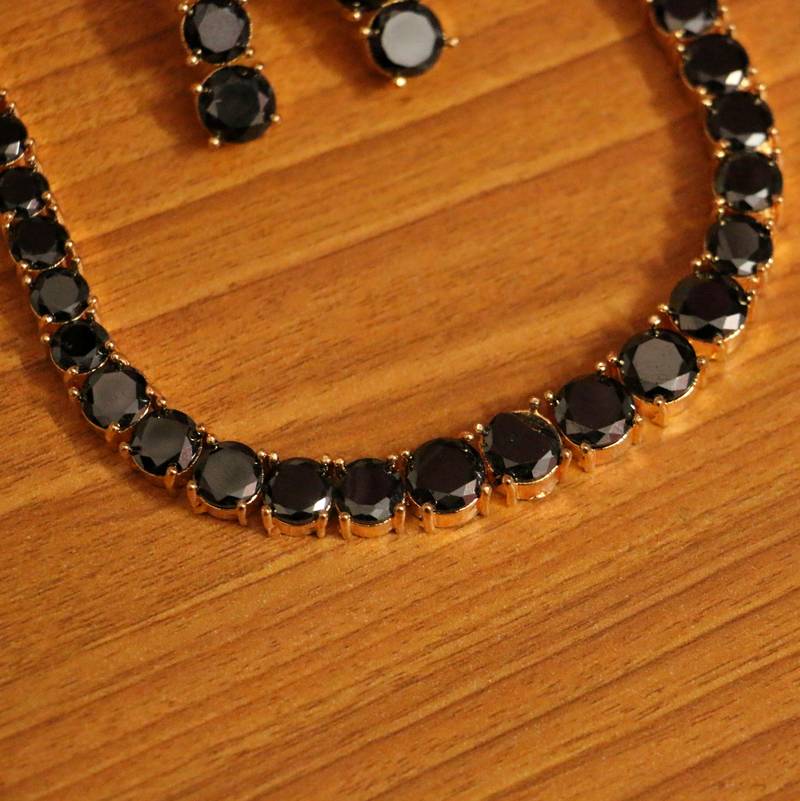 14KYG Black Onyx Pendant Necklace