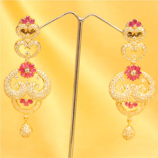 Multicolor Ruby danglers-drops