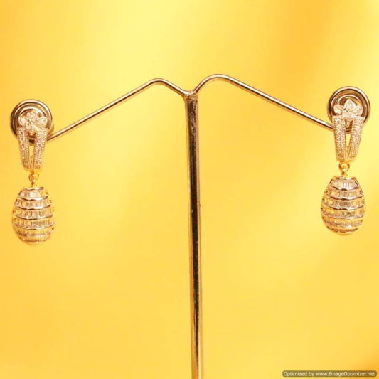 Diamond Look Semi-Hoop Danglers