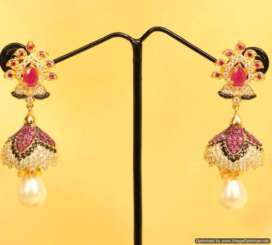 Multicolor Ruby  jhumkas