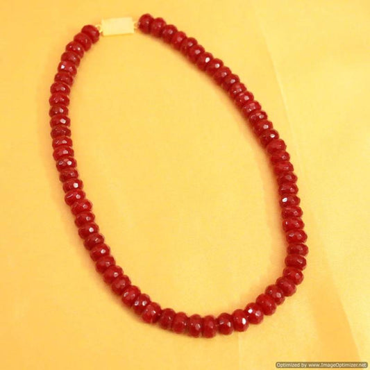 Single Line Ruby Necklace Set