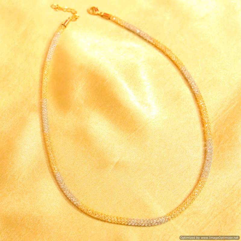 White & Gold Rhodium Plated Pendant Chain