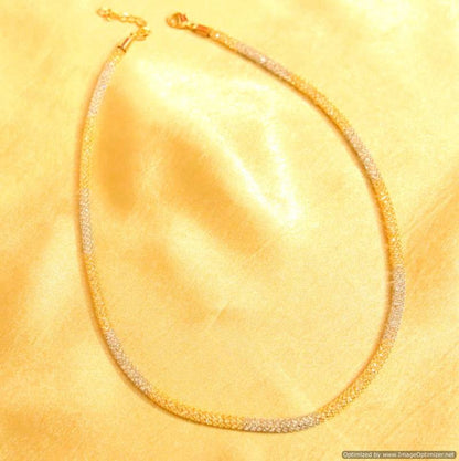 White & Gold Rhodium Plated Pendant Chain