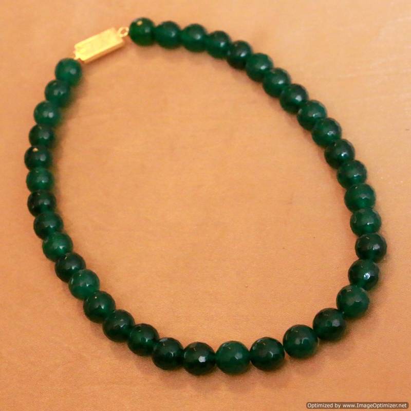 Green Onyx Single Line Necklace