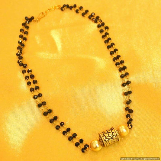 Antique Finished Carved Bead Managalsutra