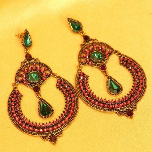 Multicolour Purple & Green fashion Earrings