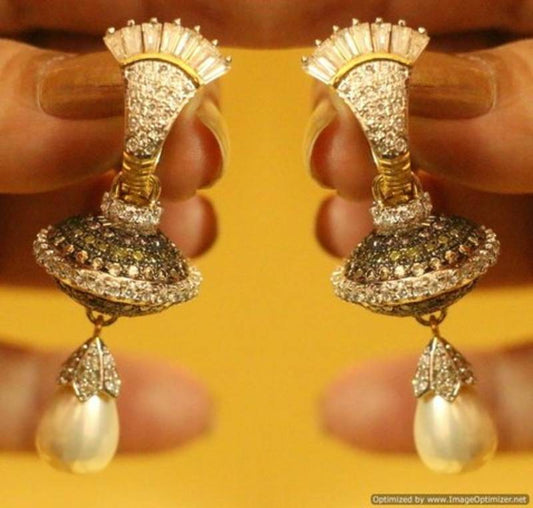 Georgeous Pearl and Champagne earrings
