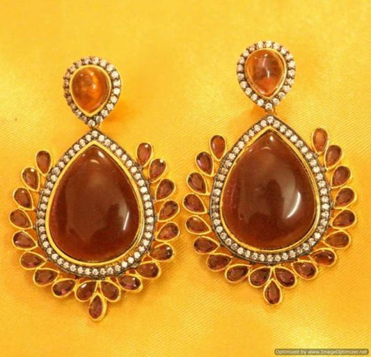 Victorian Look Amethyst Colour Danglers