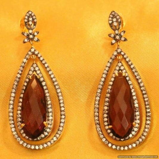 Victorian Look Amethyst Colour Party Danglers