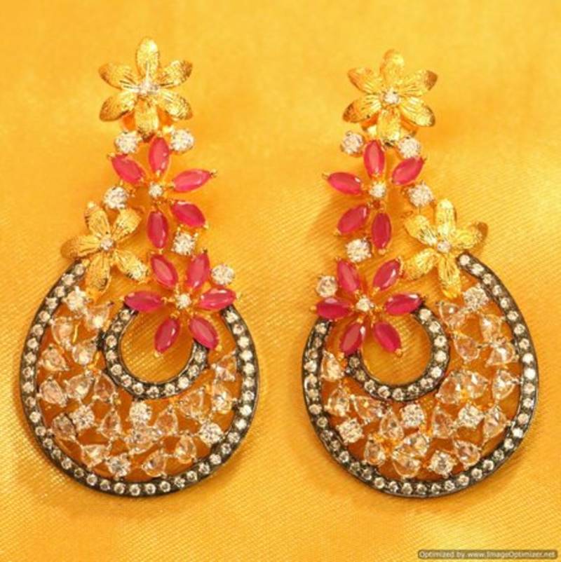 Designer Premium quality Peacock gold plated earrings M460 – Urshi  Collections