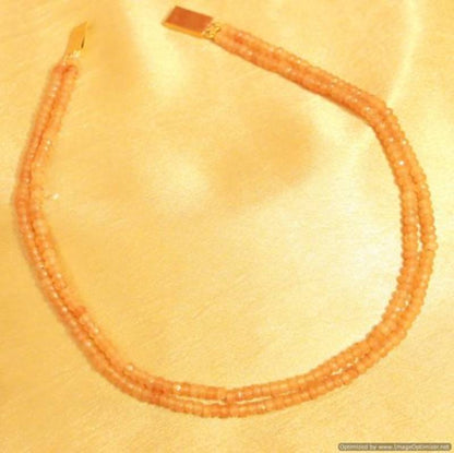 Semi Precious Beads Two Line Necklace
