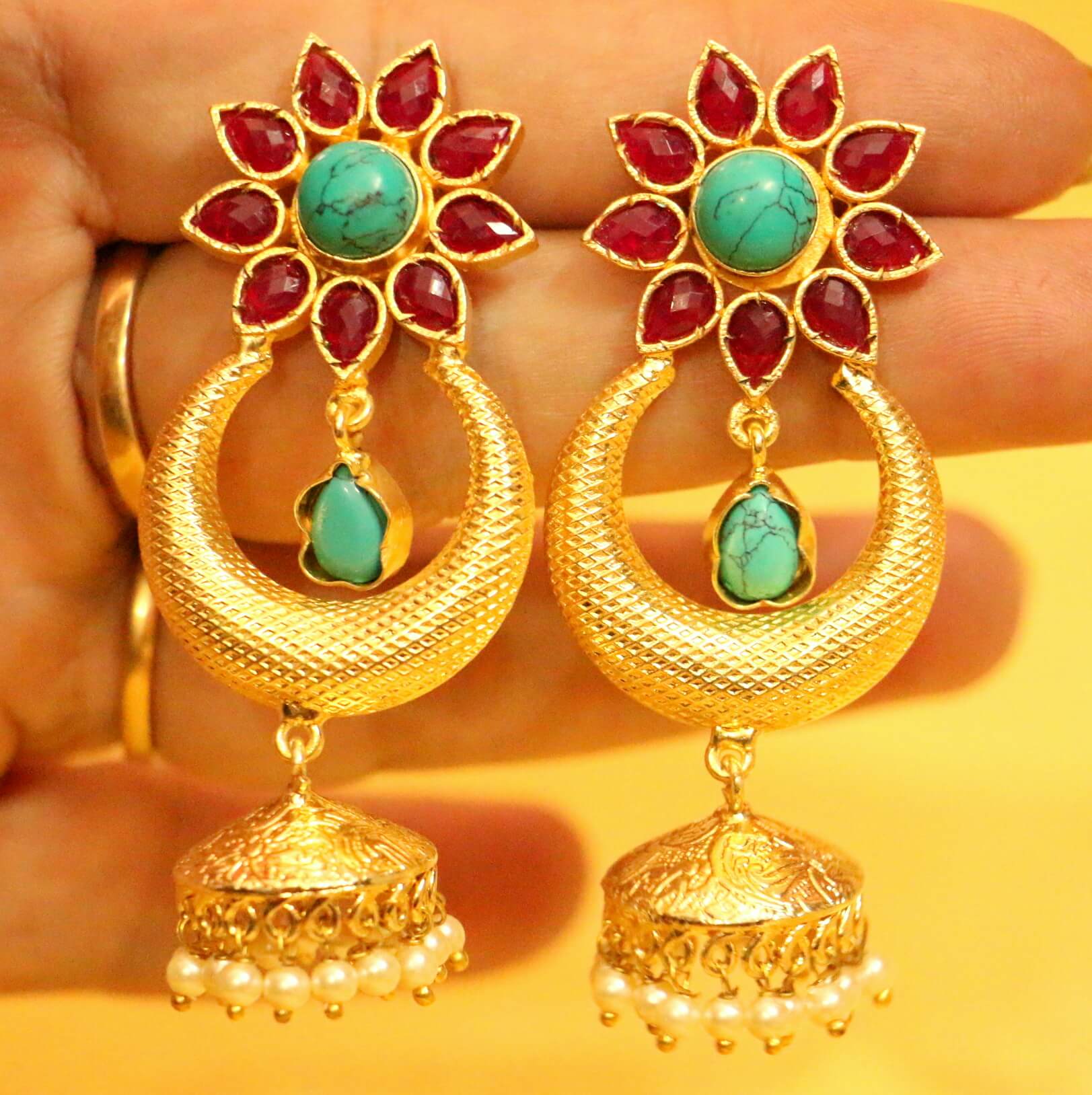 Retro Women Boho Pattern Bells Nation Indian Style Earrings Jhumka Jewelry  | eBay