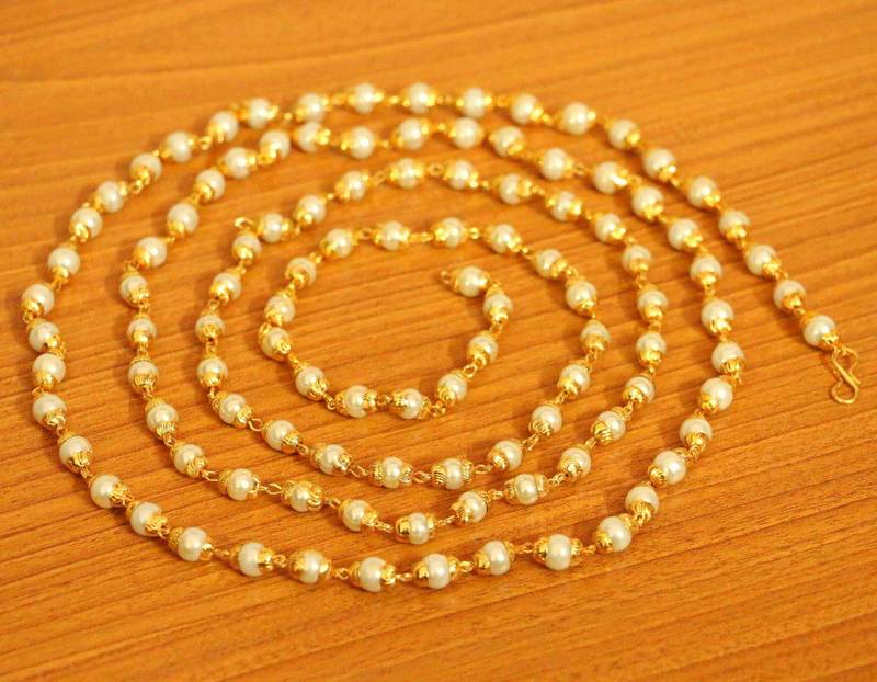 White Freshwater Pearl (Mixed-Size) Single Strand Necklace | Pearls.co.uk