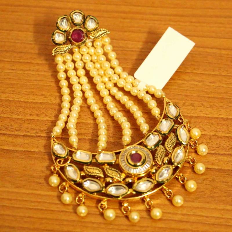 RUBY KUNDAN POLKI & PEARL BRIDAL PAASA