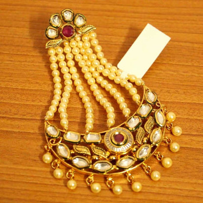 RUBY KUNDAN POLKI & PEARL BRIDAL PAASA
