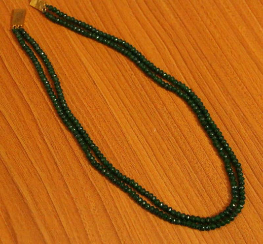 Green Onyx 2 Line Semi Precious Necklace