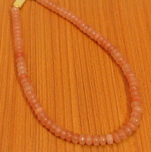 Light Peach Colour Single Line Necklace