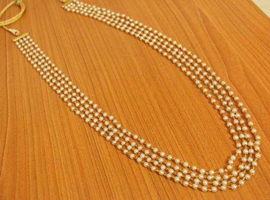White pearl necklaces
