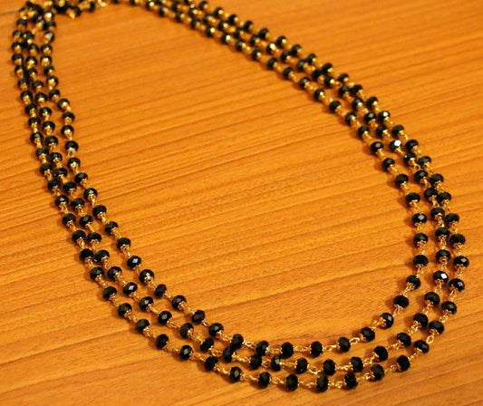 Black crystal necklaces