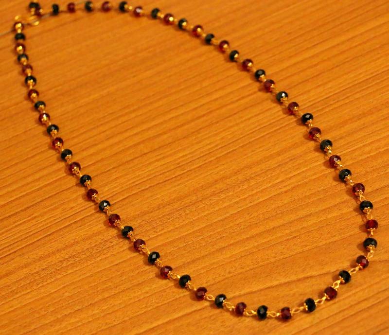 Black crystal necklace