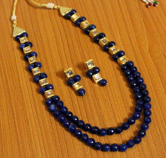 Blue onyx necklace-sets