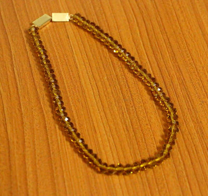 Yellow swarovski crystal necklaces