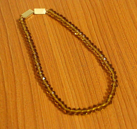 Yellow swarovski crystal necklaces