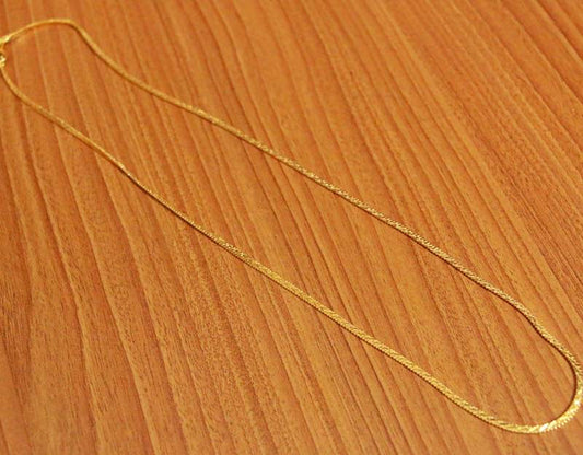 Gold Plated S lock Pendant Chain