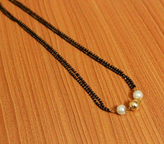Pearl & Gold Bead Mangalsutra