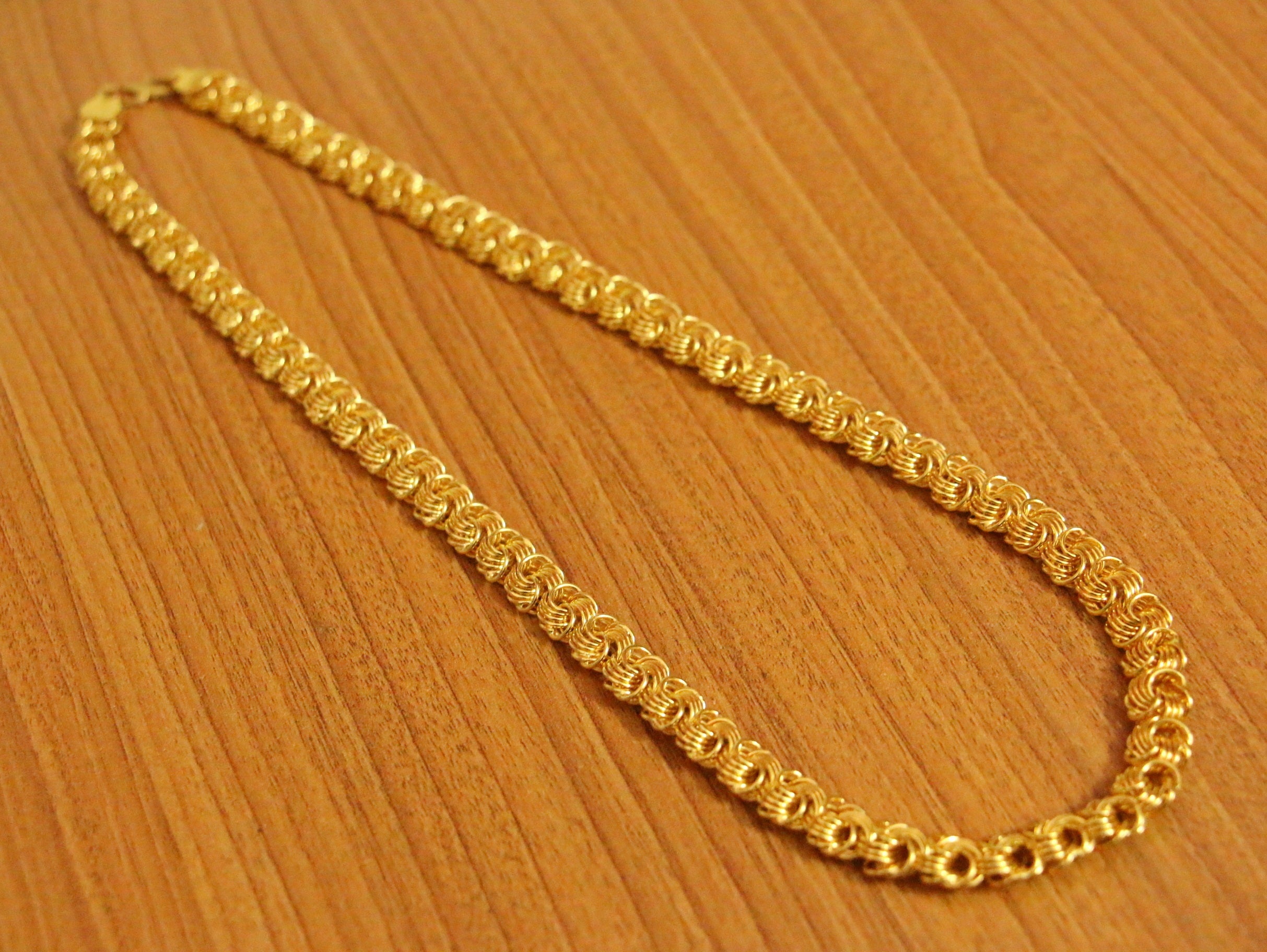 Gold Look Linking Pattern Men Chain – Sanvi Jewels