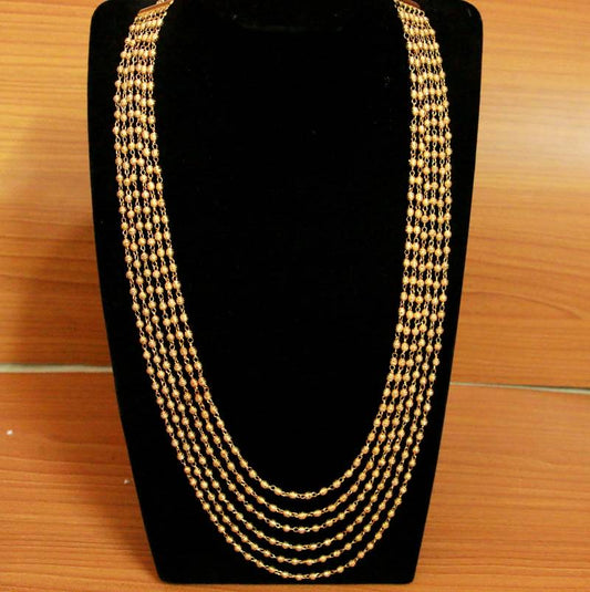 6 Line Etnic Gold look Necklace