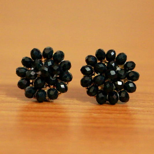 Black Swarowski Crystal Studs