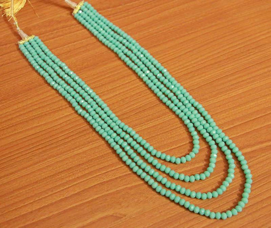 Turquose Swarowski Cystal 6mm Bead Necklace