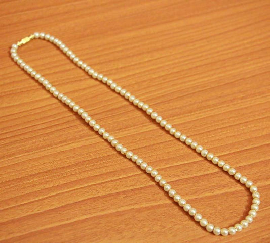 Pearl With Gold Ring Necklace