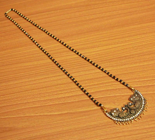 Antique Zircon Studded Peacock Mangalsutra
