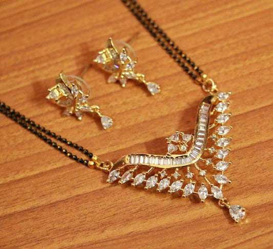 Diamond look Cz Studded Mangalsutra