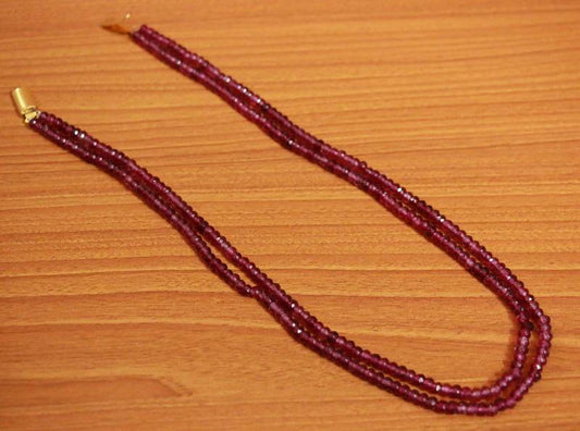 Two Line Move Colour Semi Precious Necklace