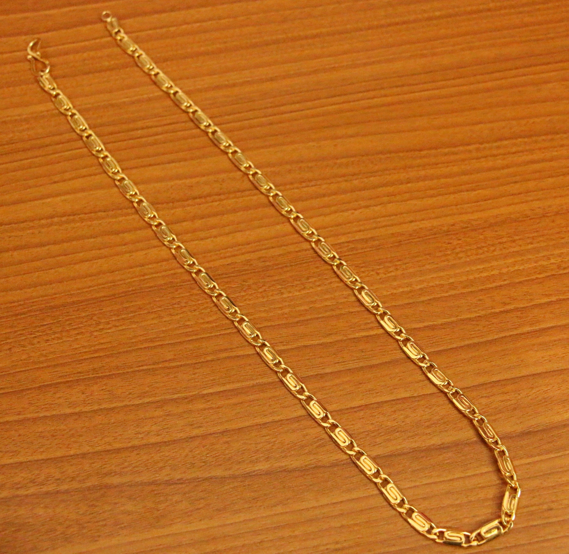 14K Gold Flat Curb Link Necklace - Zoe Lev Jewelry