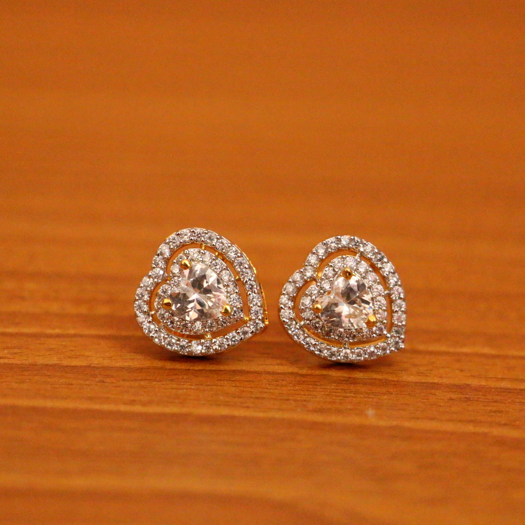 Lab Grown Pink Diamond Stud Earrings In 14K Rose Gold 1 CT